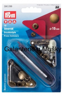 Knoflík stiskací ANORAK 15 mm STAROMOSAZ