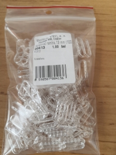 Zkracovač ramínkový 13 mm plast transparentní