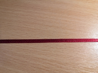 Stuha saténová 3 mm - vínová